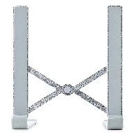 StarTech.com Foldable Laptop Riser Stand, Portable Height Adjustable Ergonomic Laptop Stand, Ventilated Aluminum Frame Supports 22lb (10Kg), Tilt/Raised/Angled Laptop/Tablet Stand, Collapsible Design, Laptop stand, Silver, Aluminium, 10 kg, 15 - 84, 341 g