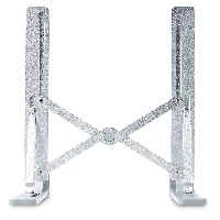 StarTech.com Foldable Laptop Riser Stand, Portable Height Adjustable Ergonomic Laptop Stand, Ventilated Aluminum Frame Supports 22lb (10Kg), Tilt/Raised/Angled Laptop/Tablet Stand, Collapsible Design, Laptop stand, Silver, Aluminium, 10 kg, 15 - 84, 341 g