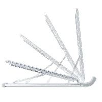 StarTech.com Foldable Laptop Riser Stand, Portable Height Adjustable Ergonomic Laptop Stand, Ventilated Aluminum Frame Supports 22lb (10Kg), Tilt/Raised/Angled Laptop/Tablet Stand, Collapsible Design, Laptop stand, Silver, Aluminium, 10 kg, 15 - 84, 341 g