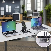 StarTech.com 4-Port Multi-Device USB-C Charger, 240W Total, Single Port 140W EPR, PD 3.1, Screw Locking Ports, Boardrooms, Bracket incl. for Surface Mounting, Indoor, AC, 28 V, 1.8 m, Grey