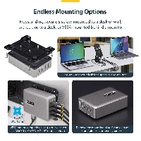 StarTech.com 4-Port Multi-Device USB-C Charger, 240W Total, Single Port 140W EPR, PD 3.1, Screw Locking Ports, Boardrooms, Bracket incl. for Surface Mounting, Indoor, AC, 28 V, 1.8 m, Grey