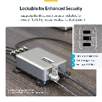 StarTech.com 4-Port Multi-Device USB-C Charger, 240W Total, Single Port 140W EPR, PD 3.1, Screw Locking Ports, Boardrooms, Bracket incl. for Surface Mounting, Indoor, AC, 28 V, 1.8 m, Grey