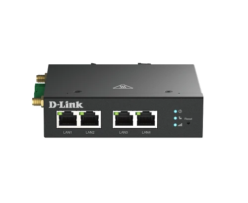 D-Link 4G LTE M2M VPN Router, Cellular network router, Black, DIN-rail, Fast Ethernet, 10,100 Mbit/s, 4G