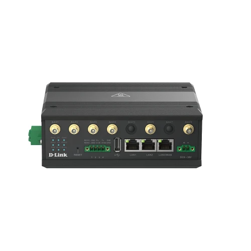D-Link 5G IIoT Gateway, Cellular network gateway, Black, Gigabit Ethernet, 10,100,1000 Mbit/s, 802.11a, 802.11b, 802.11g, Wi-Fi 4 (802.11n), Wi-Fi 5 (802.11ac), 300,866 Mbit/s