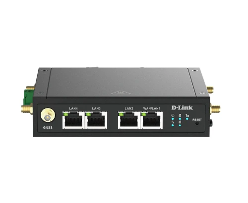 D-Link 4G LTE M2M VPN Wi-Fi Router, Cellular network router, Black, DIN-rail, 802.11b, 802.11g, Wi-Fi 4 (802.11n), 300 Mbit/s, 4G