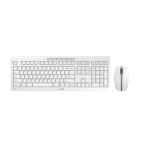 CHERRY Stream Desktop, Full-size (100%), Wireless, RF Wireless, QWERTY, Grey, Mouse included