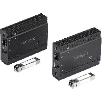 StarTech.com 4K HDMI KVM Extender over Fiber - HDMI Video & USB Remote KVM Switch/Console Extender - up to 984ft/300m (MultiMode) - 2x 10G MMF SFP+ modules - KVM Extension Kit (TX/RX), Transmitter & receiver, Wired, 500 m, 3840 x 2160 pixels, 60 Hz, Black