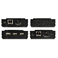 StarTech.com 4K HDMI KVM Extender over Fiber - HDMI Video & USB Remote KVM Switch/Console Extender - up to 984ft/300m (MultiMode) - 2x 10G MMF SFP+ modules - KVM Extension Kit (TX/RX), Transmitter & receiver, Wired, 500 m, 3840 x 2160 pixels, 60 Hz, Black