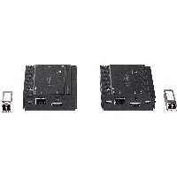 StarTech.com 4K HDMI KVM Extender over Fiber - HDMI Video & USB Remote KVM Switch/Console Extender - up to 984ft/300m (MultiMode) - 2x 10G MMF SFP+ modules - KVM Extension Kit (TX/RX), Transmitter & receiver, Wired, 500 m, 3840 x 2160 pixels, 60 Hz, Black