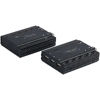 StarTech.com 4K HDMI KVM Extender over Fiber - HDMI Video & USB Remote KVM Switch/Console Extender - up to 984ft/300m (MultiMode) - 2x 10G MMF SFP+ modules - KVM Extension Kit (TX/RX), Transmitter & receiver, Wired, 500 m, 3840 x 2160 pixels, 60 Hz, Black