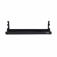 StarTech.com Under Desk Cable Management Tray, Length Adjustable Cable Organizer, Clamp-On Installation, No Drilling Required, Power Bar Holder, Black, Cable tray, Desk, Steel, Black
