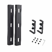 StarTech.com Under Desk Cable Management Tray, Length Adjustable Cable Organizer, Clamp-On Installation, No Drilling Required, Power Bar Holder, Black, Cable tray, Desk, Steel, Black