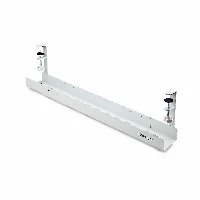 StarTech.com Under Desk Cable Management Tray, Length Adjustable Cable Organizer, Clamp-On Installation, No Drilling Required, Power Bar Holder, White, Cable tray, Desk, Steel, White