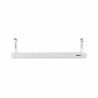 StarTech.com Under Desk Cable Management Tray, Length Adjustable Cable Organizer, Clamp-On Installation, No Drilling Required, Power Bar Holder, White, Cable tray, Desk, Steel, White