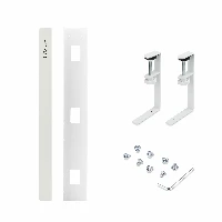 StarTech.com Under Desk Cable Management Tray, Length Adjustable Cable Organizer, Clamp-On Installation, No Drilling Required, Power Bar Holder, White, Cable tray, Desk, Steel, White