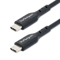 StarTech.com 3m (9.8ft) USB-C Charging Cable, USB C Cable, USB 2.0 Type-C Laptop Charger Cord, 60W 3A Power Delivery, TPE Jacket, USB-C Data Transfer Cable, M/M, 3 m, USB C, USB C, USB 2.0, 0.48 Gbit/s, Black