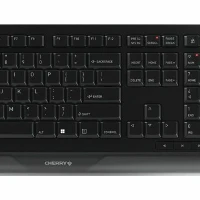 CHERRY GENTIX DESKTOP, Full-size (100%), Wireless, RF Wireless, QWERTY, Black, Mouse included