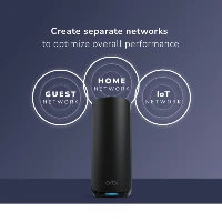 NETGEAR Orbi 870, Black, Internal, Mesh system, 836 m, Tri-band (2.4 GHz / 5 GHz / 6 GHz), Wi-Fi 7 (802.11be)