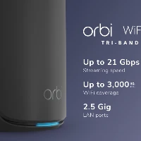 NETGEAR RBE870B, Black, Internal, Mesh satellite, 914 m, Tri-band (2.4 GHz / 5 GHz / 6 GHz), Wi-Fi 7 (802.11be)