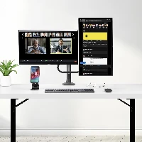 StarTech.com Desk Mount Dual Monitor Arm with Crossbar, Up To 27
