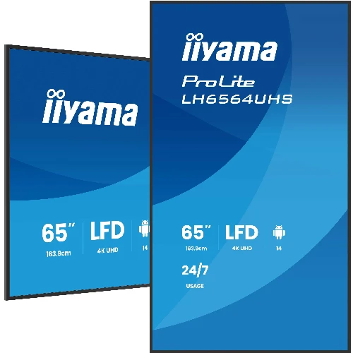 iiyama LH6564UHS-B1AG, Digital signage flat panel, 165.1 cm (65