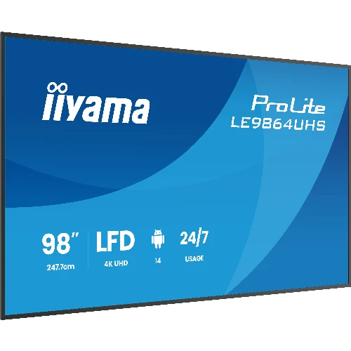 iiyama LE9864UHS-B1AG, Digital signage flat panel, 2.49 m (98