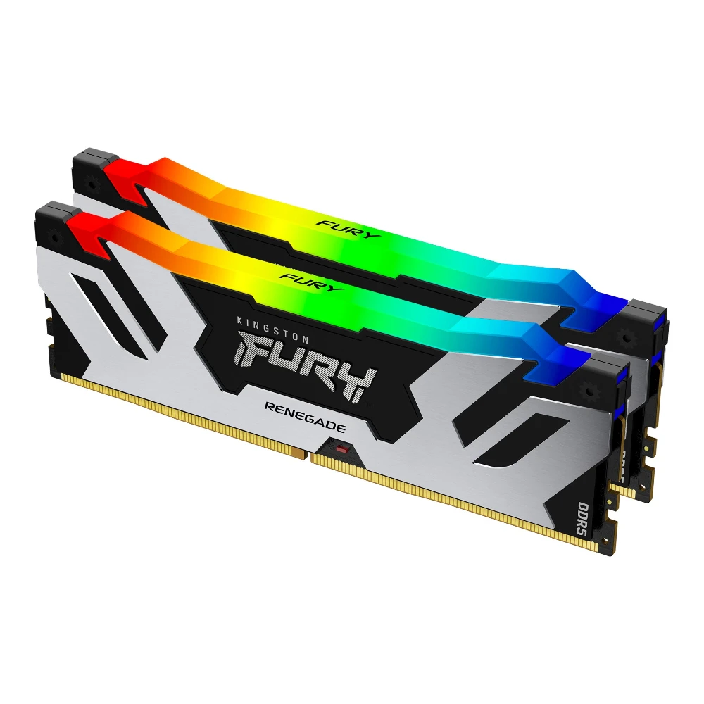 Kingston Technology FURY 64GB 6400MT/s DDR5 CL32 DIMM (Kit of 2) Renegade RGB XMP, 64 GB, 2 x 32 GB, DDR5, 288-pin DIMM