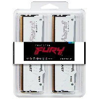 Kingston Technology FURY Beast 32GB 6800MT/s DDR5 CL34 DIMM (Kit of 2) White RGB EXPO, 32 GB, 2 x 16 GB, DDR5, 288-pin DIMM, White