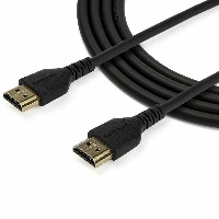 StarTech.com 5ft (1.5m) Slim HDMI 2.0 Cable, Flexible Premium Certified HDMI Cord with Ethernet, UHD 4K 60Hz HDR10, Durable Aramid Fiber Design with TPE Jacket, 1.5 m, HDMI Type A (Standard), HDMI Type A (Standard), Audio Return Channel (ARC), Black