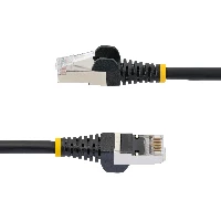 StarTech.com 50cm CAT6a Ethernet Cable - Black - Low Smoke Zero Halogen (LSZH) - 10GbE 500MHz 100W PoE++ Snagless RJ-45 w/Strain Reliefs S/FTP Network Patch Cord, 0.5 m, Cat6a, S/FTP (S-STP), RJ-45, RJ-45, Black
