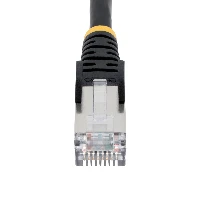 StarTech.com 10m CAT6a Ethernet Cable - Black - Low Smoke Zero Halogen (LSZH) - 10GbE 500MHz 100W PoE++ Snagless RJ-45 w/Strain Reliefs S/FTP Network Patch Cord, 10 m, Cat6a, S/FTP (S-STP), RJ-45, RJ-45, Black