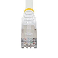 StarTech.com 2m CAT6a Ethernet Cable - White - Low Smoke Zero Halogen (LSZH) - 10GbE 500MHz 100W PoE++ Snagless RJ-45 w/Strain Reliefs S/FTP Network Patch Cord, 2 m, Cat6a, S/FTP (S-STP), RJ-45, RJ-45, White