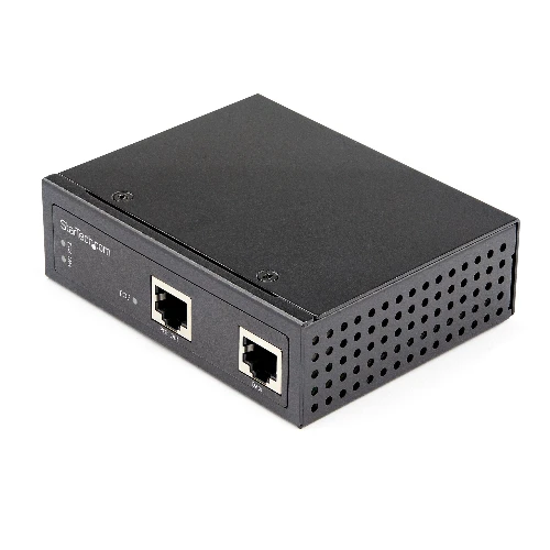 StarTech.com Industrial Gigabit PoE Injector - High Speed/High Power 90W - 802.3bt PoE++ 52V-56VDC DIN Rail UPoE/Ultra Power Over Ethernet Injector Adapter -40C to +75C Rugged, Network repeater, 100 m, 1000 Mbit/s, Microsemi PD69204, 10,100,1000 Mbit/s, Full