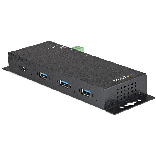 StarTech.com 4 Port USB C Hub 10Gbps - Metal Industrial USB Type-C Hub w/ 3xUSB-A & 1xUSB-C - ESD & Surge Protection - USB-C or USB-A Host - Self-Powered Mountable USB 3.2/3.1 Gen 2 Hub4-Port USB C Hub 10Gbps - Metal Industrial USB Type-C Hub w/ 3xUSB-A & 1xUSB-C - ESD & Surge Protection - USB-C or USB-A Host - Self-Powered Mountable USB 3.2 Gen 2 Hub, USB 3.2 Gen 2 (3.1 Gen 2) Type-C, USB 3.2 Gen 2 (3.1 Gen 2) Type-A, USB 3.2 Gen 2 (3.1 Gen 2) Type-C, 10000 Mbit/s, Black, Steel, Link, Power