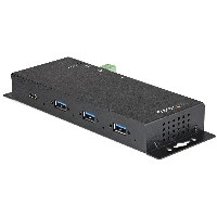 StarTech.com 4 Port USB C Hub 10Gbps - Metal Industrial USB Type-C Hub w/ 3xUSB-A & 1xUSB-C - ESD & Surge Protection - USB-C or USB-A Host - Self-Powered Mountable USB 3.2/3.1 Gen 2 Hub4-Port USB C Hub 10Gbps - Metal Industrial USB Type-C Hub w/ 3xUSB-A & 1xUSB-C - ESD & Surge Protection - USB-C or USB-A Host - Self-Powered Mountable USB 3.2 Gen 2 Hub, USB 3.2 Gen 2 (3.1 Gen 2) Type-C, USB 3.2 Gen 2 (3.1 Gen 2) Type-A, USB 3.2 Gen 2 (3.1 Gen 2) Type-C, 10000 Mbit/s, Black, Steel, Link, Power