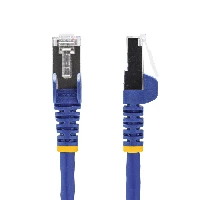StarTech.com 50cm Blue CAT8 Ethernet Cable, Snagless RJ45, 25G/40G, 2000MHz, 100W PoE++, S/FTP, 26AWG Pure Bare Copper Wire, LSZH, Shielded Network Patch Cord w/Strain Reliefs, Fluke Channel Tested, 0.5 m, Cat8, S/FTP (S-STP), RJ-45, RJ-45, Blue