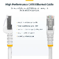 StarTech.com 50cm Blue CAT8 Ethernet Cable, Snagless RJ45, 25G/40G, 2000MHz, 100W PoE++, S/FTP, 26AWG Pure Bare Copper Wire, LSZH, Shielded Network Patch Cord w/Strain Reliefs, Fluke Channel Tested, 0.5 m, Cat8, S/FTP (S-STP), RJ-45, RJ-45, Blue