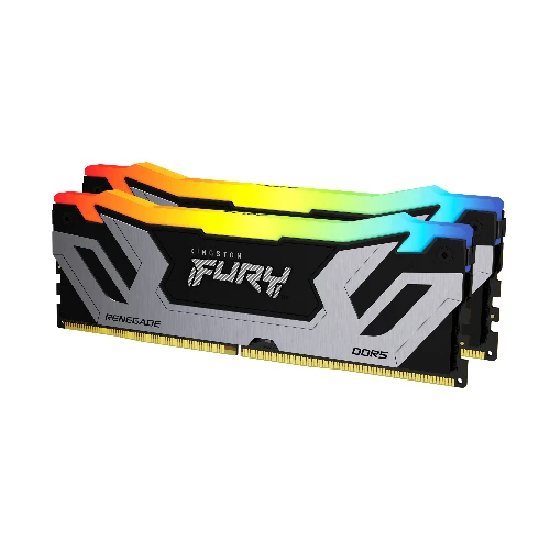 Kingston Technology FURY 48GB 8400MT/s DDR5 CL40 CUDIMM (Kit of 2) Renegade RGB Silver XMP, 48 GB, 2 x 24 GB, DDR5, 288-pin DIMM