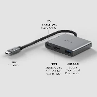 TP-Link UH3020C, USB Type-C, HDMI, USB 3.2 Gen 1 (3.1 Gen 1) Type-A, USB Type-C, 5000 Mbit/s, 60 Hz, 2160p, 4096 x 2160 pixels