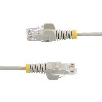 StarTech.com 15m Gray Slim CAT6 Ethernet Cable, Snagless, 100W PoE, UTP, LSZH, 28AWG Pure Bare Copper Wire, Slim RJ45 Network Patch Cord w/Strain Reliefs, Fluke Tested, 15 m, Cat6, U/UTP (UTP), RJ-45, RJ-45, Grey