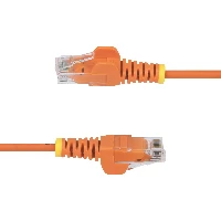 StarTech.com 50cm Orange Slim CAT6 Ethernet Cable, Snagless, 100W PoE, UTP, LSZH, 28AWG Pure Bare Copper Wire, Slim RJ45 Network Patch Cord w/Strain Reliefs, Fluke Tested, 0.5 m, Cat6, U/UTP (UTP), RJ-45, RJ-45, Orange