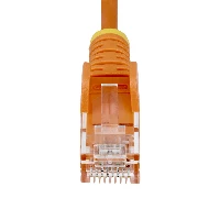 StarTech.com 50cm Orange Slim CAT6 Ethernet Cable, Snagless, 100W PoE, UTP, LSZH, 28AWG Pure Bare Copper Wire, Slim RJ45 Network Patch Cord w/Strain Reliefs, Fluke Tested, 0.5 m, Cat6, U/UTP (UTP), RJ-45, RJ-45, Orange