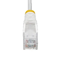 StarTech.com 1.5m White Slim CAT6 Ethernet Cable, Snagless, 100W PoE, UTP, LSZH, 28AWG Pure Bare Copper Wire, Slim RJ45 Network Patch Cord w/Strain Reliefs, Fluke Tested, 1.5 m, Cat6, U/UTP (UTP), RJ-45, RJ-45, White