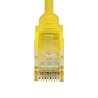 StarTech.com 1.5m Yellow Slim CAT6 Ethernet Cable, Snagless, 100W PoE, UTP, LSZH, 28AWG Pure Bare Copper Wire, Slim RJ45 Network Patch Cord w/Strain Reliefs, Fluke Tested, 1.5 m, Cat6, U/UTP (UTP), RJ-45, RJ-45, Yellow