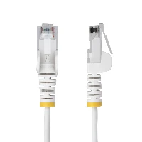 StarTech.com 2m White Slim CAT6 Ethernet Cable, Snagless, 100W PoE, UTP, LSZH, 28AWG Pure Bare Copper Wire, Slim RJ45 Network Patch Cord w/Strain Reliefs, Fluke Tested, 2 m, Cat6, U/UTP (UTP), RJ-45, RJ-45, White