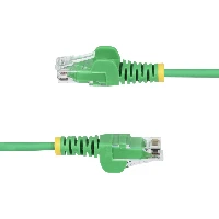 StarTech.com 2.5m Green Slim CAT6 Ethernet Cable, Snagless, 100W PoE, UTP, LSZH, 28AWG Pure Bare Copper Wire, Slim RJ45 Network Patch Cord w/Strain Reliefs, Fluke Tested, 2.5 m, Cat6, U/UTP (UTP), RJ-45, RJ-45, Green