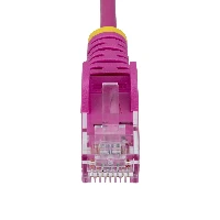 StarTech.com 2.5m Pink Slim CAT6 Ethernet Cable, Snagless, 100W PoE, UTP, LSZH, 28AWG Pure Bare Copper Wire, Slim RJ45 Network Patch Cord w/Strain Reliefs, Fluke Tested, 2.5 m, Cat6, U/UTP (UTP), RJ-45, RJ-45, Pink