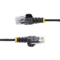 StarTech.com 10m Black Slim CAT6 Ethernet Cable, Snagless, 100W PoE, UTP, LSZH, 28AWG Pure Bare Copper Wire, Slim RJ45 Network Patch Cord w/Strain Reliefs, Fluke Tested, 10 m, Cat6, U/UTP (UTP), RJ-45, RJ-45, Black