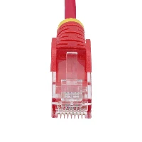 StarTech.com 15m Red Slim CAT6 Ethernet Cable, Snagless, 100W PoE, UTP, LSZH, 28AWG Pure Bare Copper Wire, Slim RJ45 Network Patch Cord w/Strain Reliefs, Fluke Tested, 15 m, Cat6, U/UTP (UTP), RJ-45, RJ-45, Red