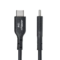 StarTech.com 1ft (30cm) USB-A to USB-C Charging Cable, Charge & Sync, 3A, USB 2.0, TPE Jacket - Black USB Charging Cord, 0.3 m, USB A, USB C, USB 2.0, 0.48 Gbit/s, Black